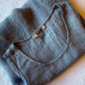 Flax Women's Gray Linen Tank Top